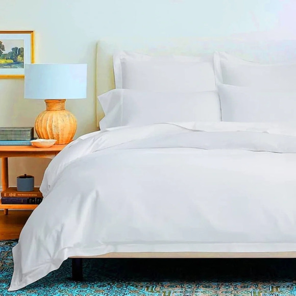 100% Egyptian Cotton Duvet Cover Set Queen/Full Size 600 Thread Sateen Weave - Picture 4 of 12